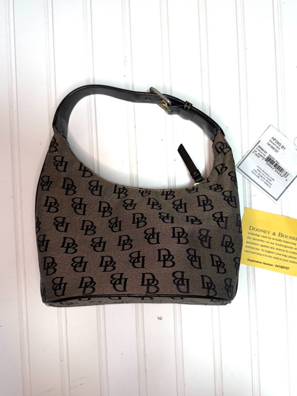 Dooney & Bourke DB Monogram Y2K Bucket Mini Shoulder Bag w Tag